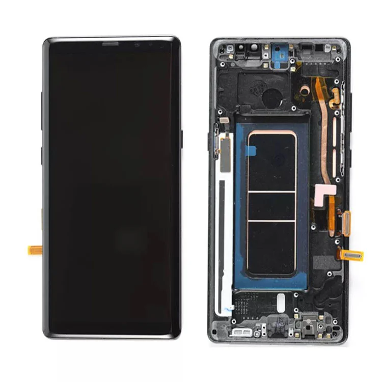 Nam Samsung Galaxy Nota VIII LCD Oled Display Screen Digitizer Conventus cum frame