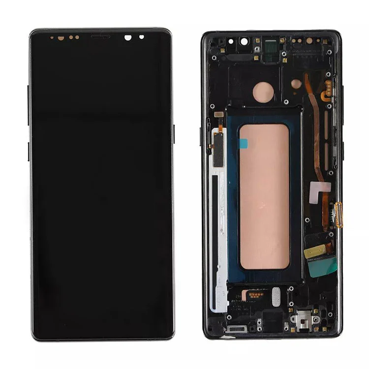 Nam Samsung Galaxy Nota VIII LCD Oled Display Screen Digitizer Conventus cum frame